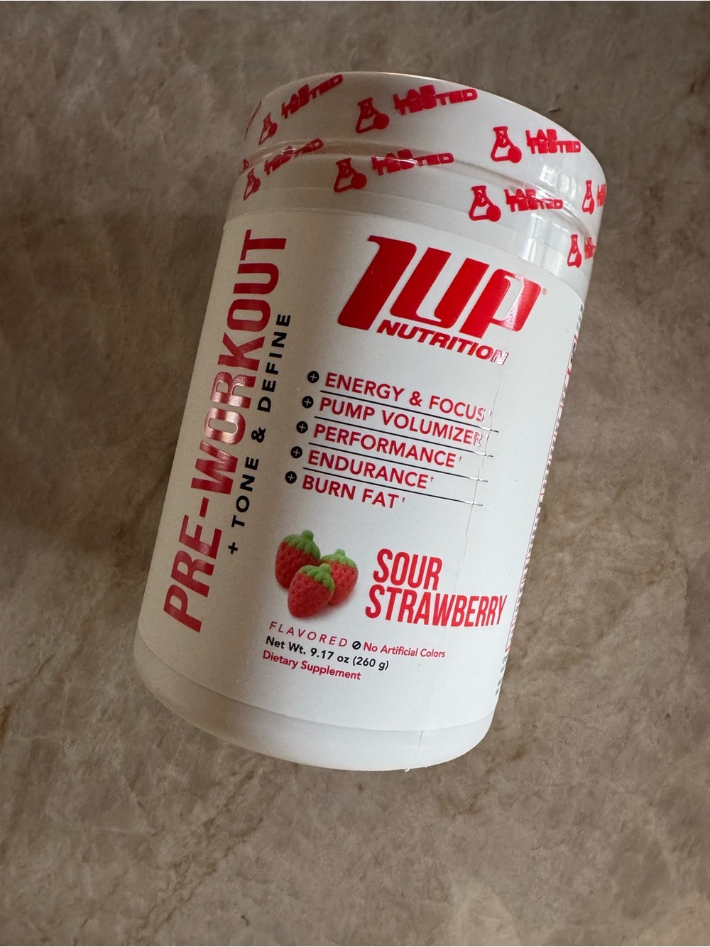 Pre-Workout Powder - Sour Strawberry (White & Red)
